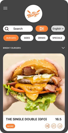 Digital Food Menu